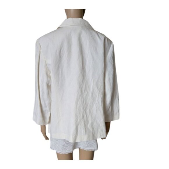 Chico’s silky Ease Vanya 3/4 eggshell Jacket Women’s Size 3 - Picture 4 of 7